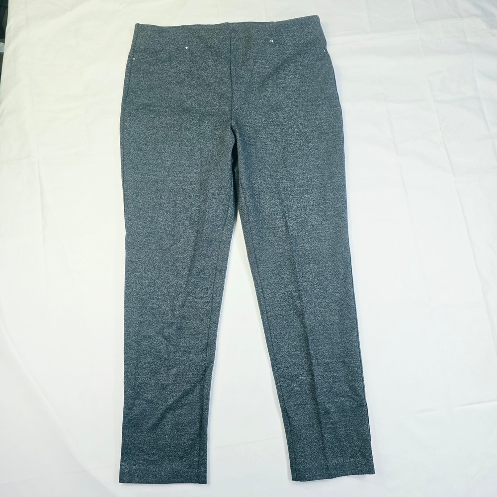 Rafaella Womens Size 16 Grey Pull On Straight Leg Dress Pants Comfort Waist